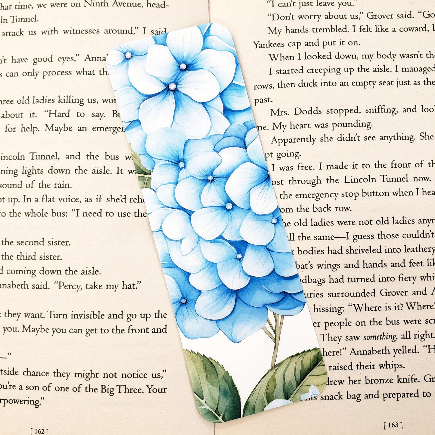 hydrangea flower bookmark