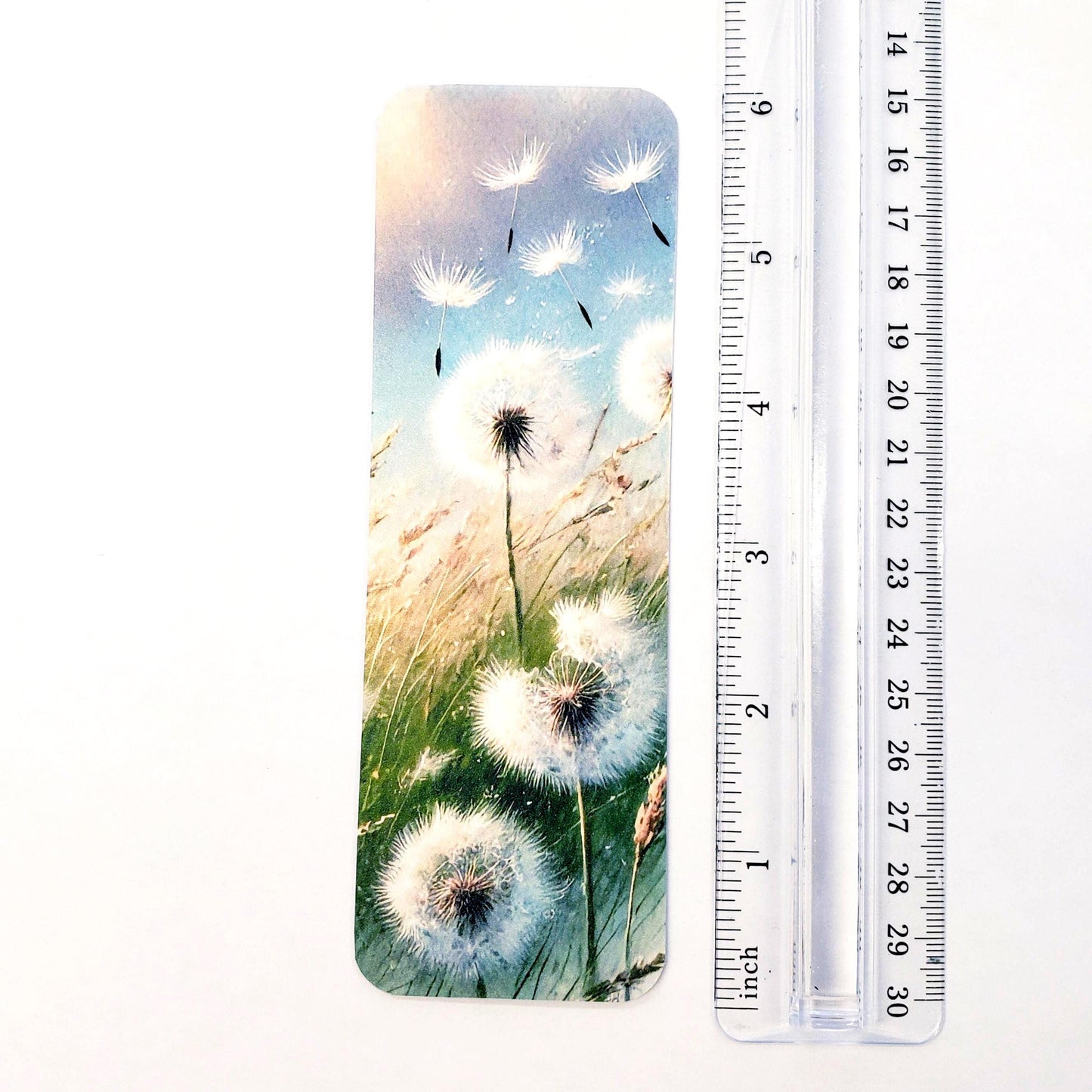 Dandelion Bookmark with tassel, double-sided
