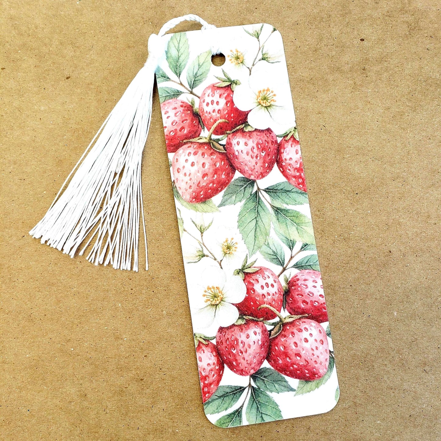 strawberry bookmark