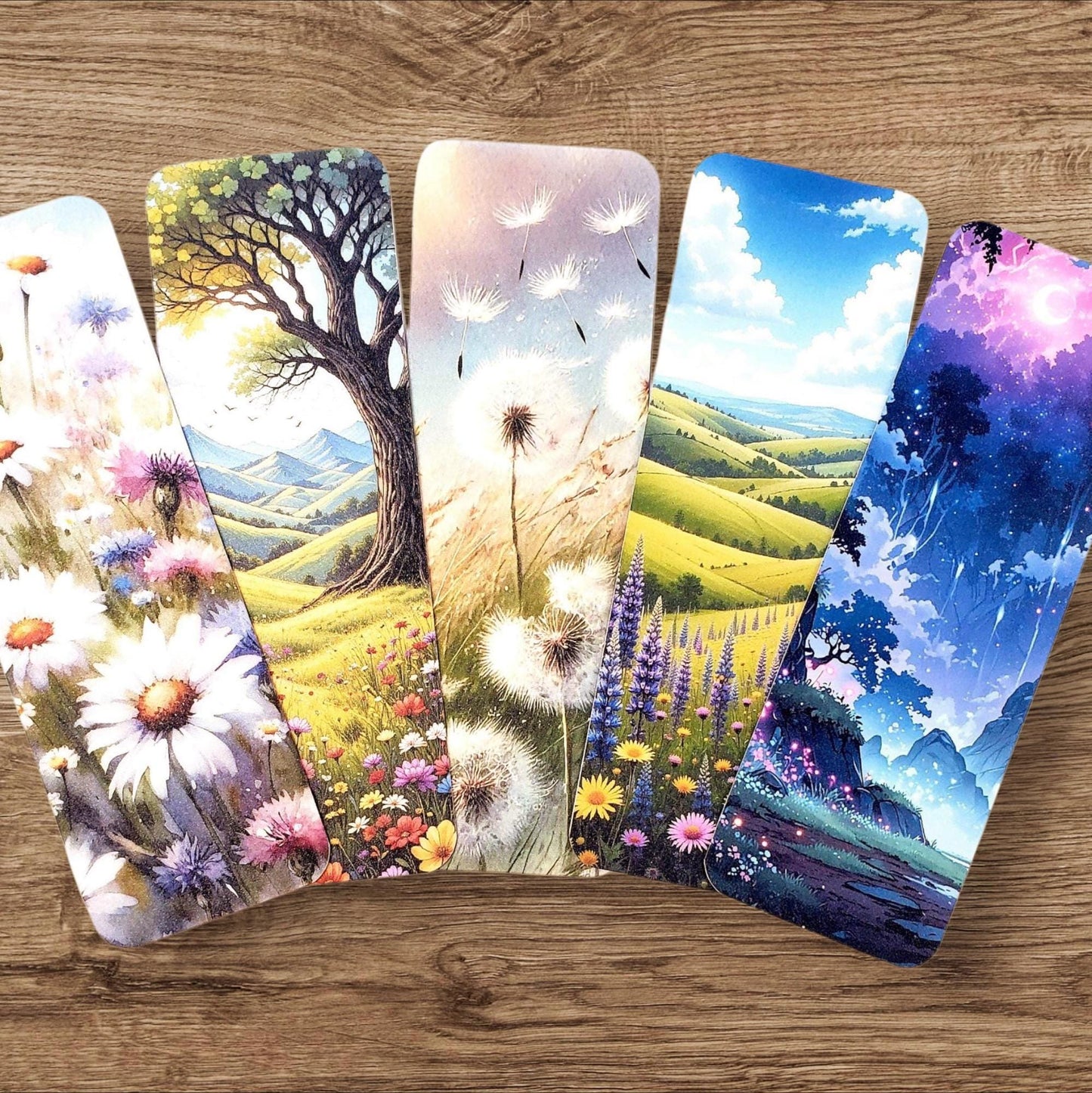 Pear Tree Branch Printed Bookmark with tassel, double-sided