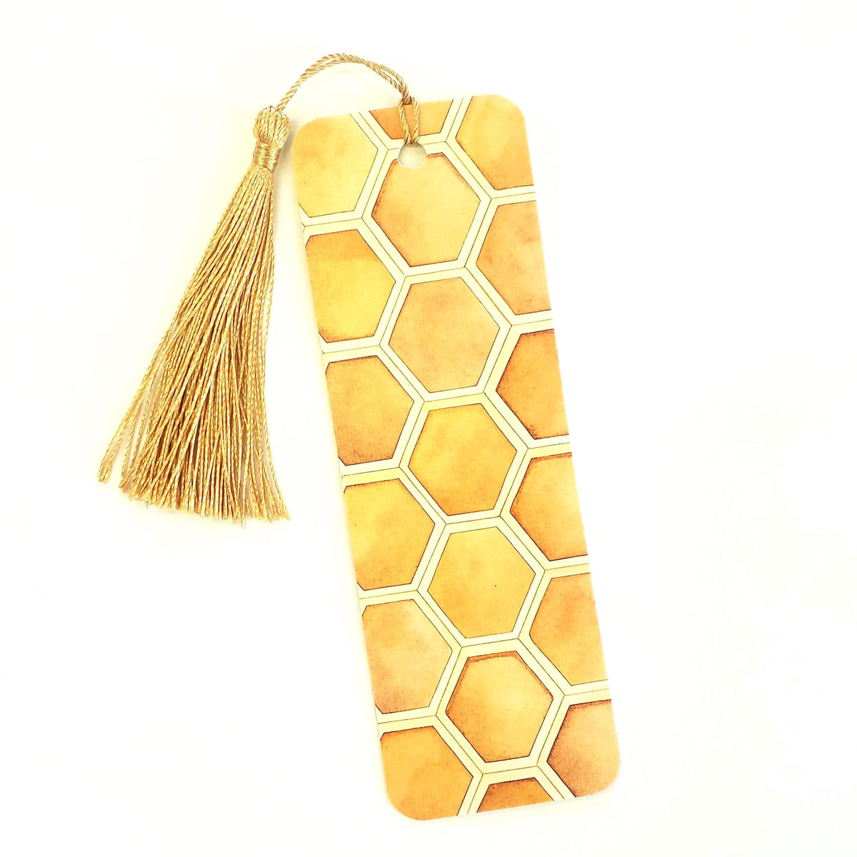 Honeybee Bookmark with tassel, double-sided