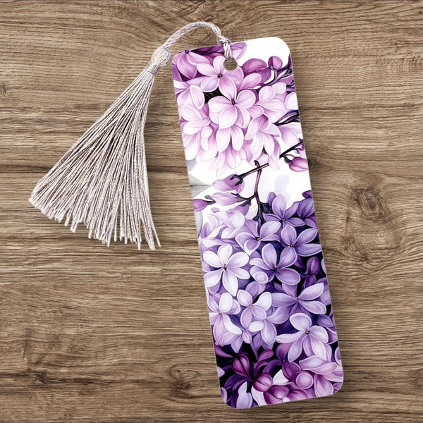 Lilac Flower Bookmark with tassel