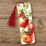 Tomato Bookmark with tassel, Double-sided