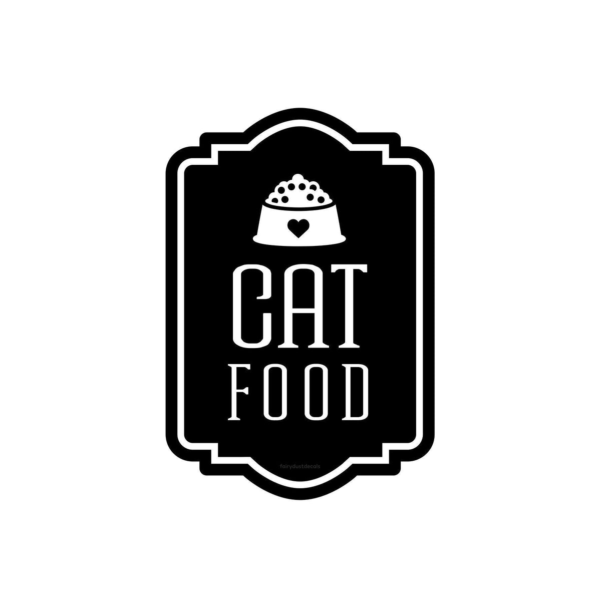 Cat Food Decal, pet food organization