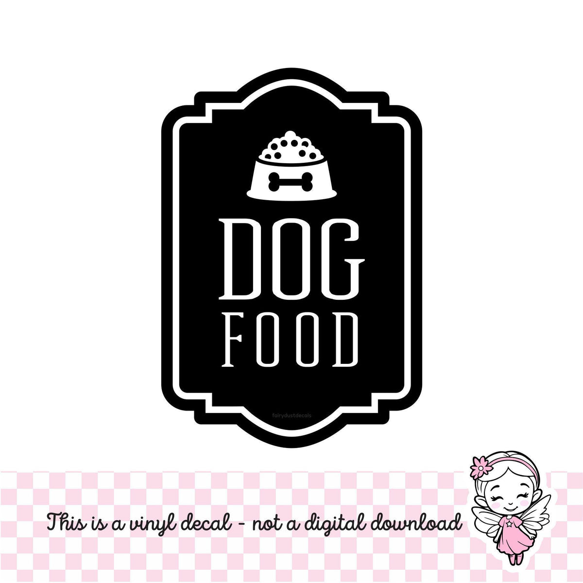 Dog Food Decal, pet food sticker
