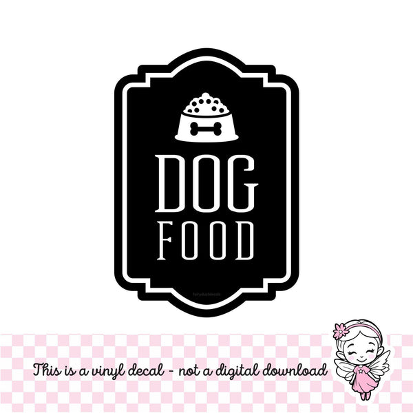 Dog Food Decal, pet food sticker