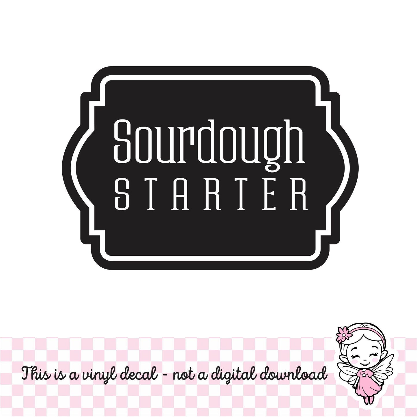 Sourdough Starter Decal for glass jar, bread dough container label for kitchen pantry, live bread yeast sticker, bread baker gift