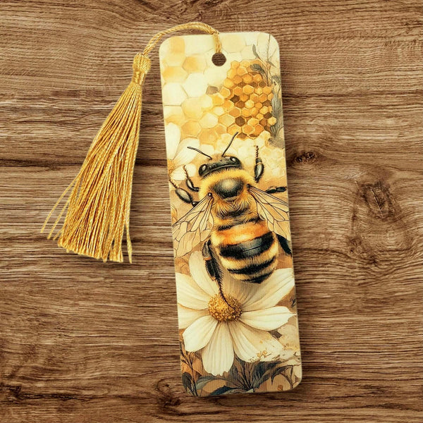 Honeybee Printed Bookmark with tassel