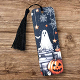 Cute Ghost Bookmark with tassel, double sided