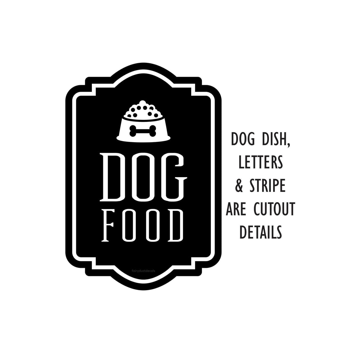 Dog Food Decal, pet food sticker