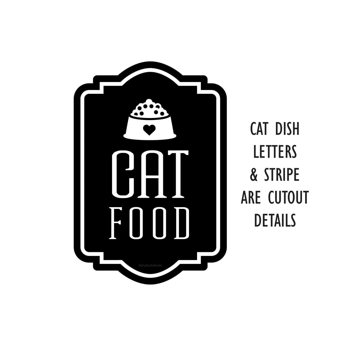 Cat Food Decal, pet food organization