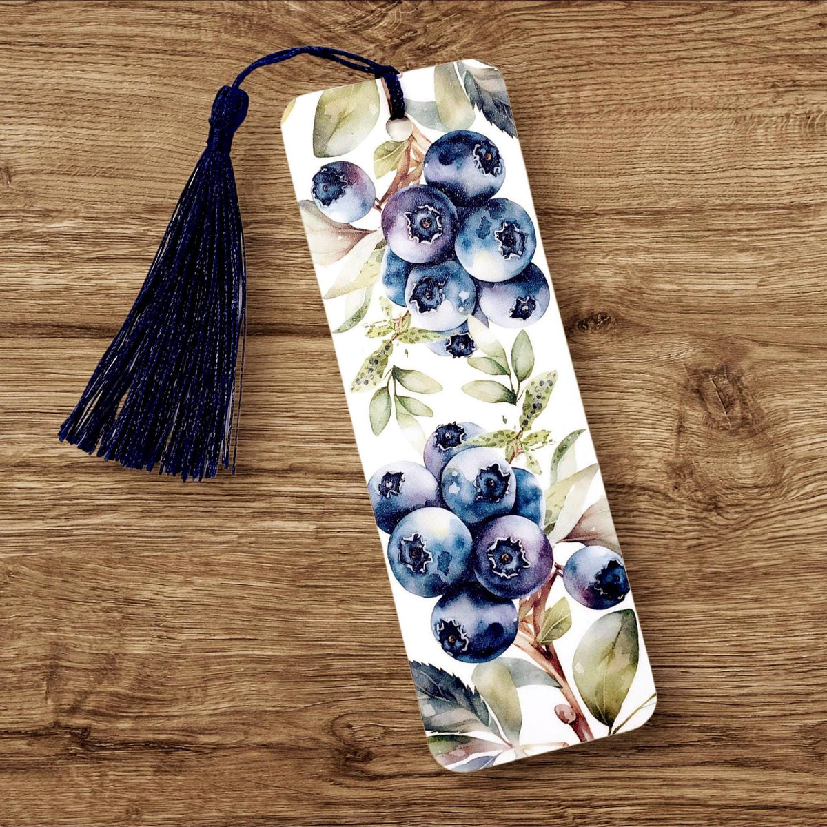 blueberry bookmark with tassel