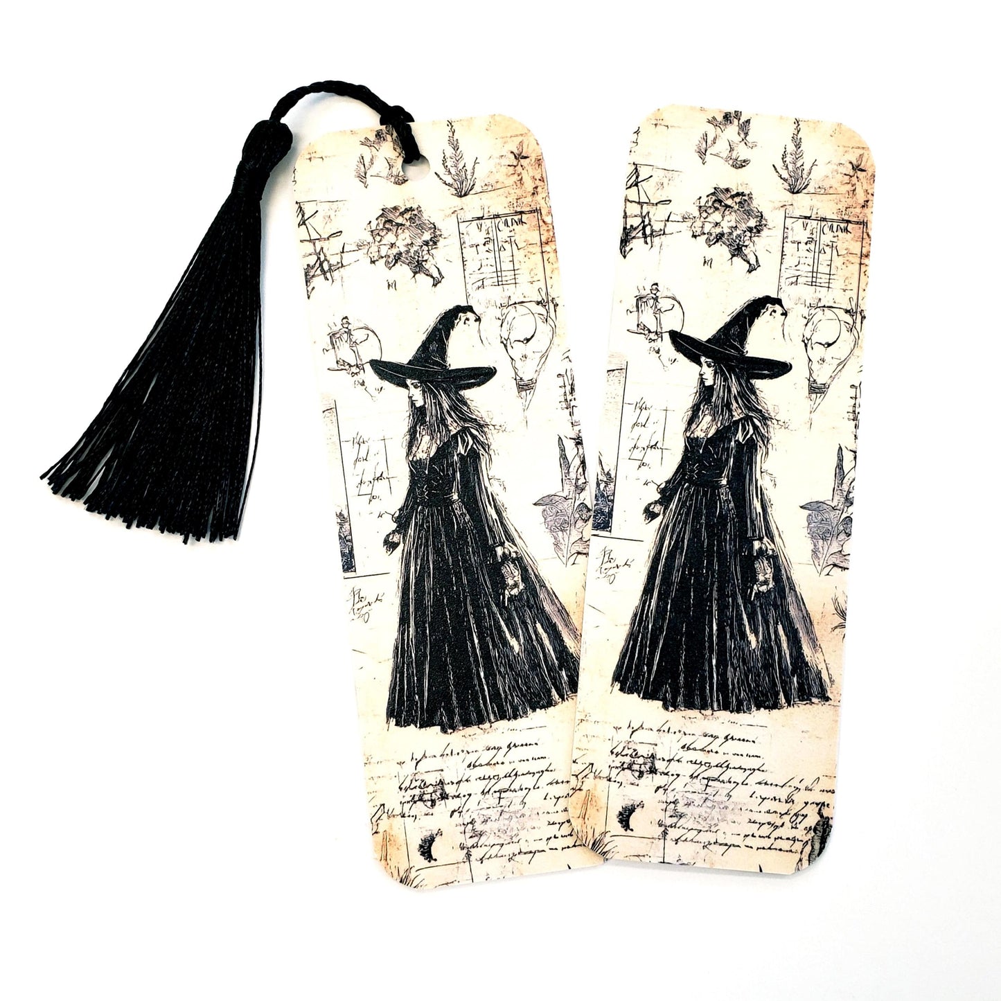 Halloween Witch and Spells Bookmark with tassel