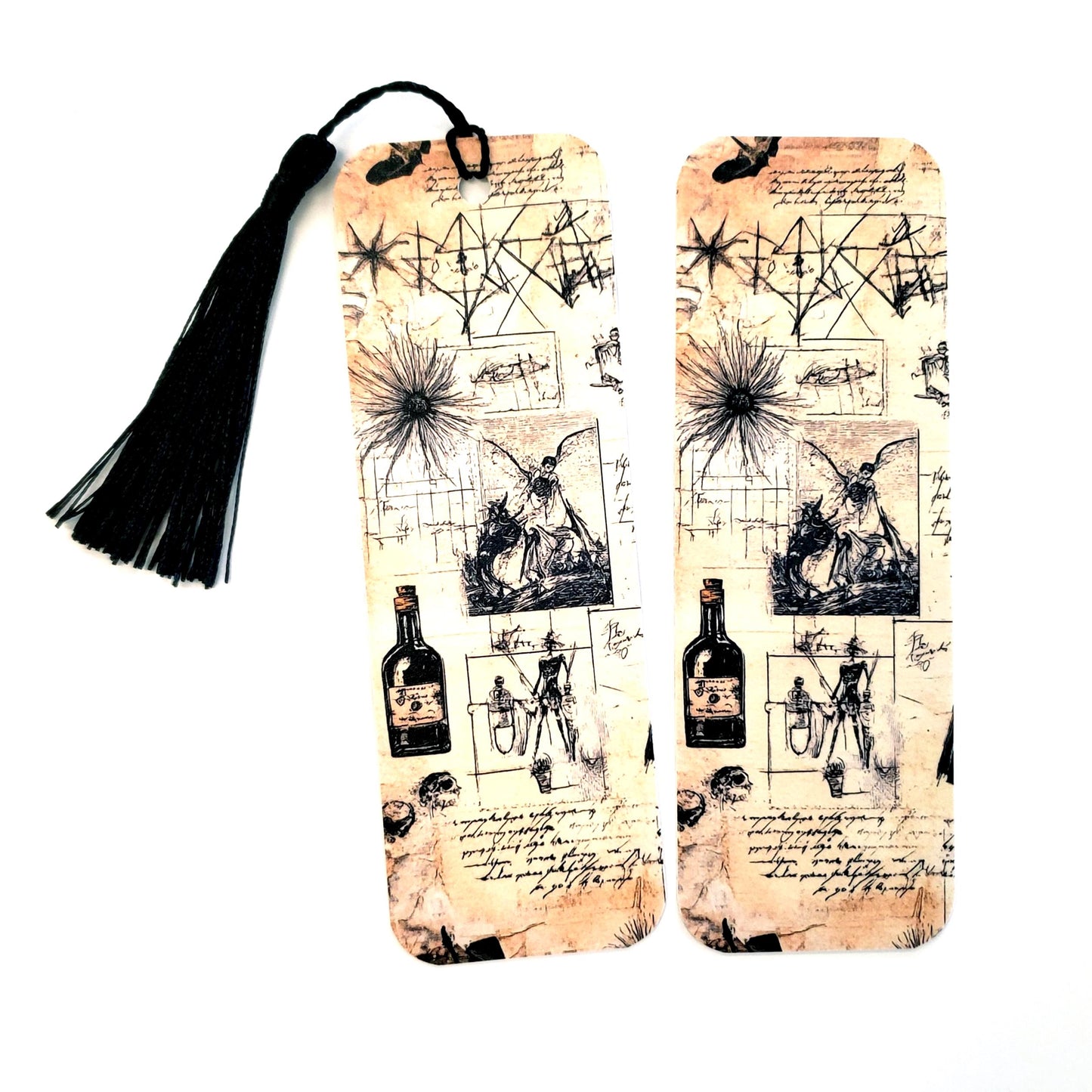 Halloween Witch and Spells Bookmark with tassel