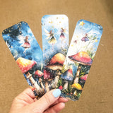 Fairy and Mushroom Cottagecore Bookmarks, set of 3, double sided, gift for romantic fantasy reader, back to school, free shipping