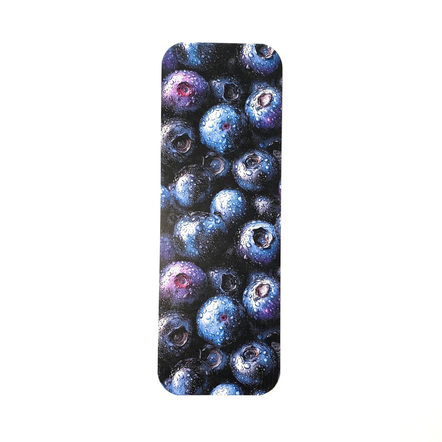 Blueberry Bookmark, double sided printed bookmark with tassel, gift for baker, summer fruit blueberries