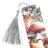 Mushroom Bookmark with tassel, double-sided