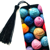 Yarn Ball Bookmark – Handmade Gift for Knitters, Colorful Knitting Bookmark, Yarn Lover Gift, Book Accessory for Crafters