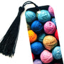 Yarn Ball Bookmark ā Handmade Gift for Knitters, Colorful Knitting Bookmark, Yarn Lover Gift, Book Accessory for Crafters