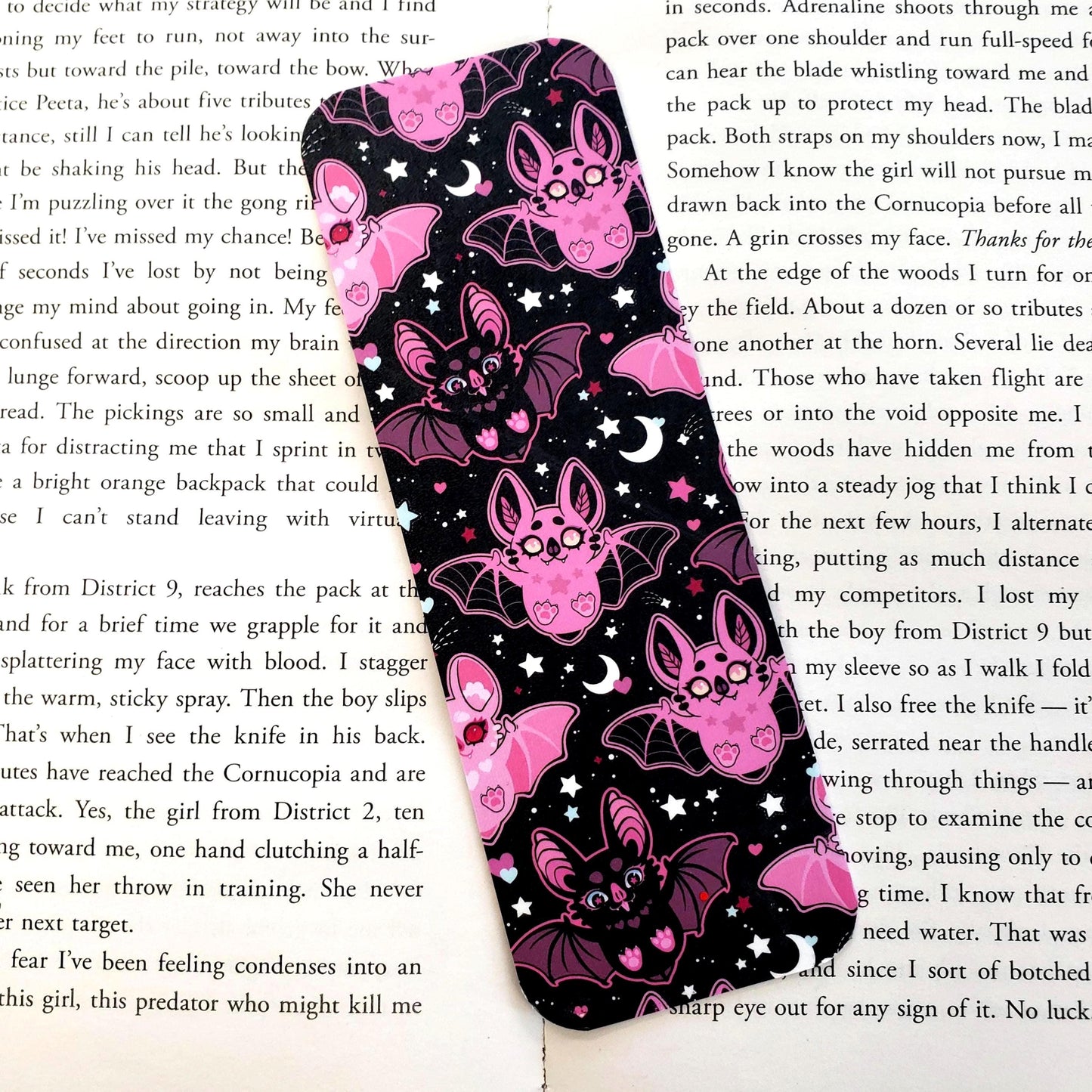 Halloween Pink Bats Bookmark