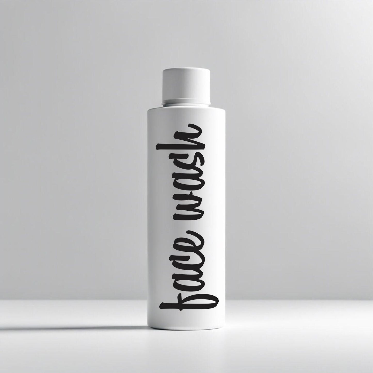 Face Wash Decal, pump bottle label for glass or plastic dispenser, bathroom sticker