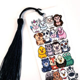 Back-to-School Personalized Name Bookmark – Farm & Wild Animal Cartoon Design with Tassel, Gift for Kids and Young Readers.