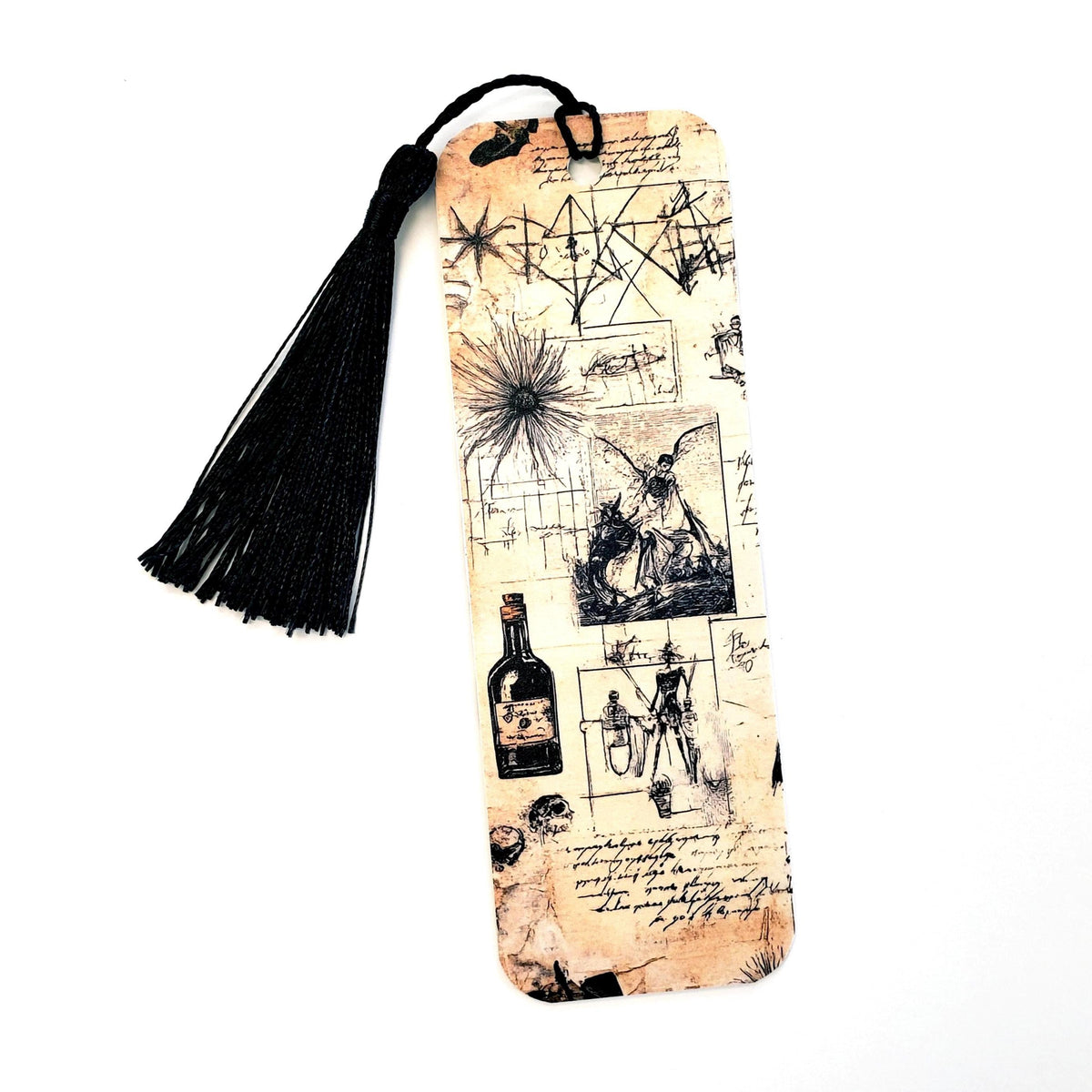 Halloween Witch and Spells Bookmark with tassel
