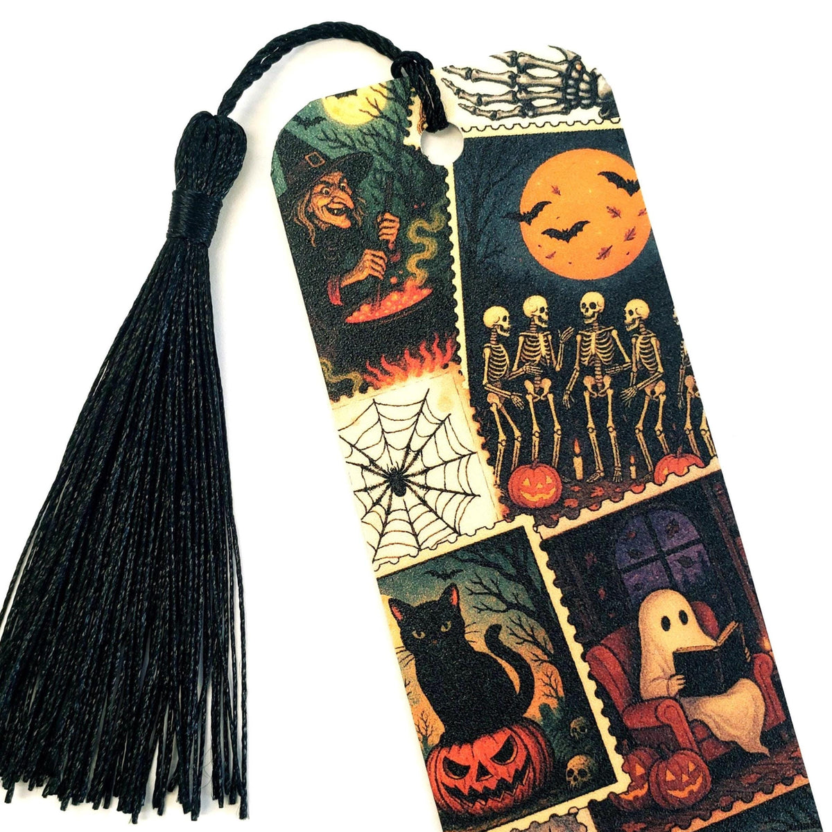 Vintage Stamps Halloween Bookmark