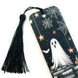 Cute Ghost Bookmark with tassel, double sided