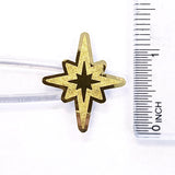 Gold Star of Bethlehem Stickers: 25 Vinyl Compass Stars, 8-Pointed True North Star Decals