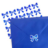 Blue Glitter Bow Stickers