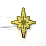 Gold Star of Bethlehem Stickers: 25 Vinyl Compass Stars, 8-Pointed True North Star Decals