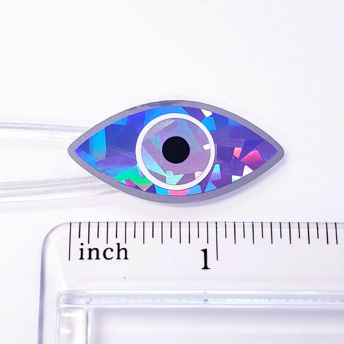 Purple Eyes Stickers, set of 20 sparkly eye stickers for good luck spiritual protection symbol, karma charm, third eye stickers