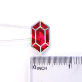 Red rupee stickers, set of 36 sparkly red July birthstone stickers.