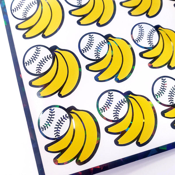 Bananas and Baseballs Sticker Sheet