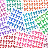 Blue Glitter Bow Stickers