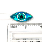 Eyes Stickers, set of 20 sparkly turquouse eye stickers for good luck spiritual protection symbol, karma charm, third eye stickers