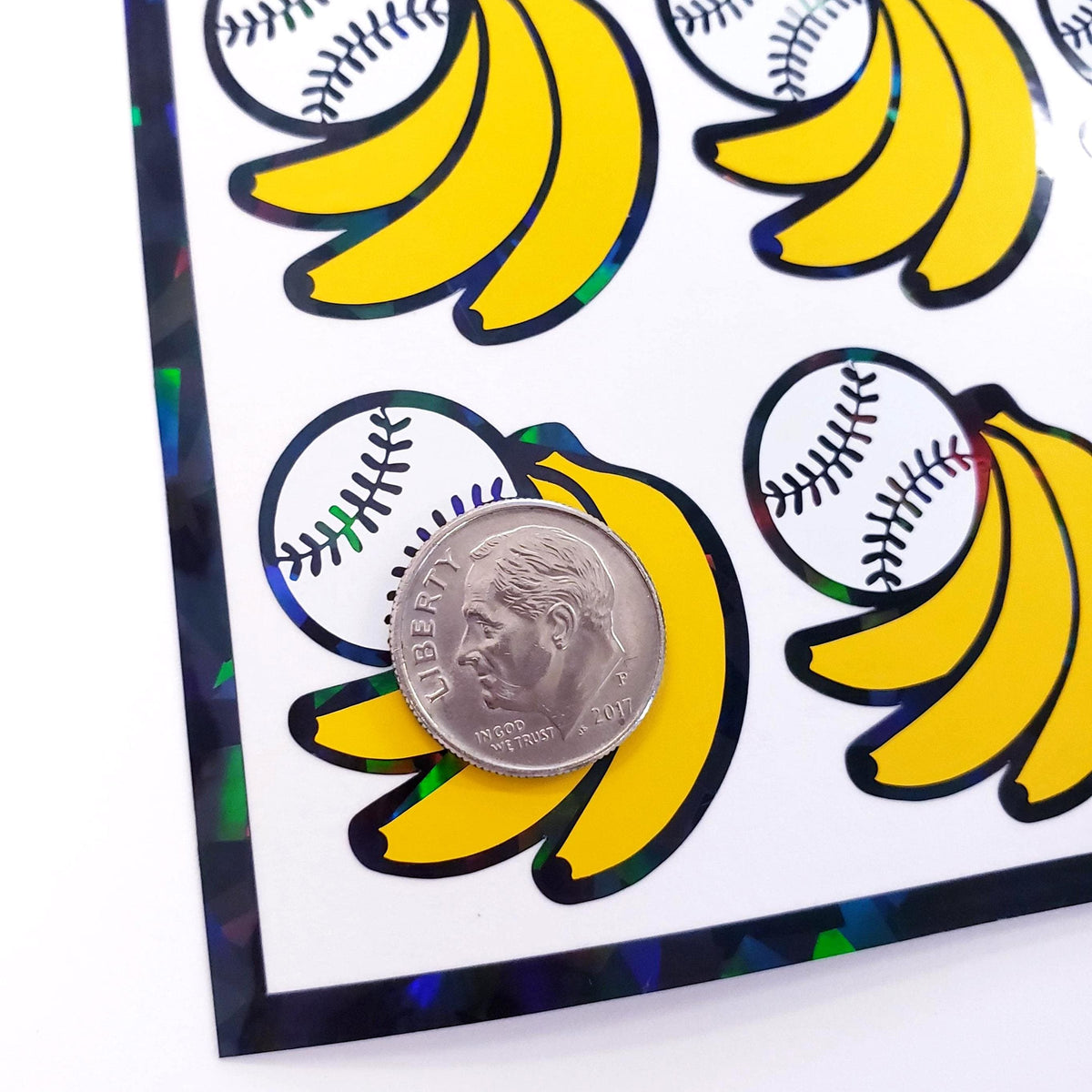 Bananas and Baseballs Sticker Sheet