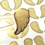 Angel Wing Stickers, set of 42, gold