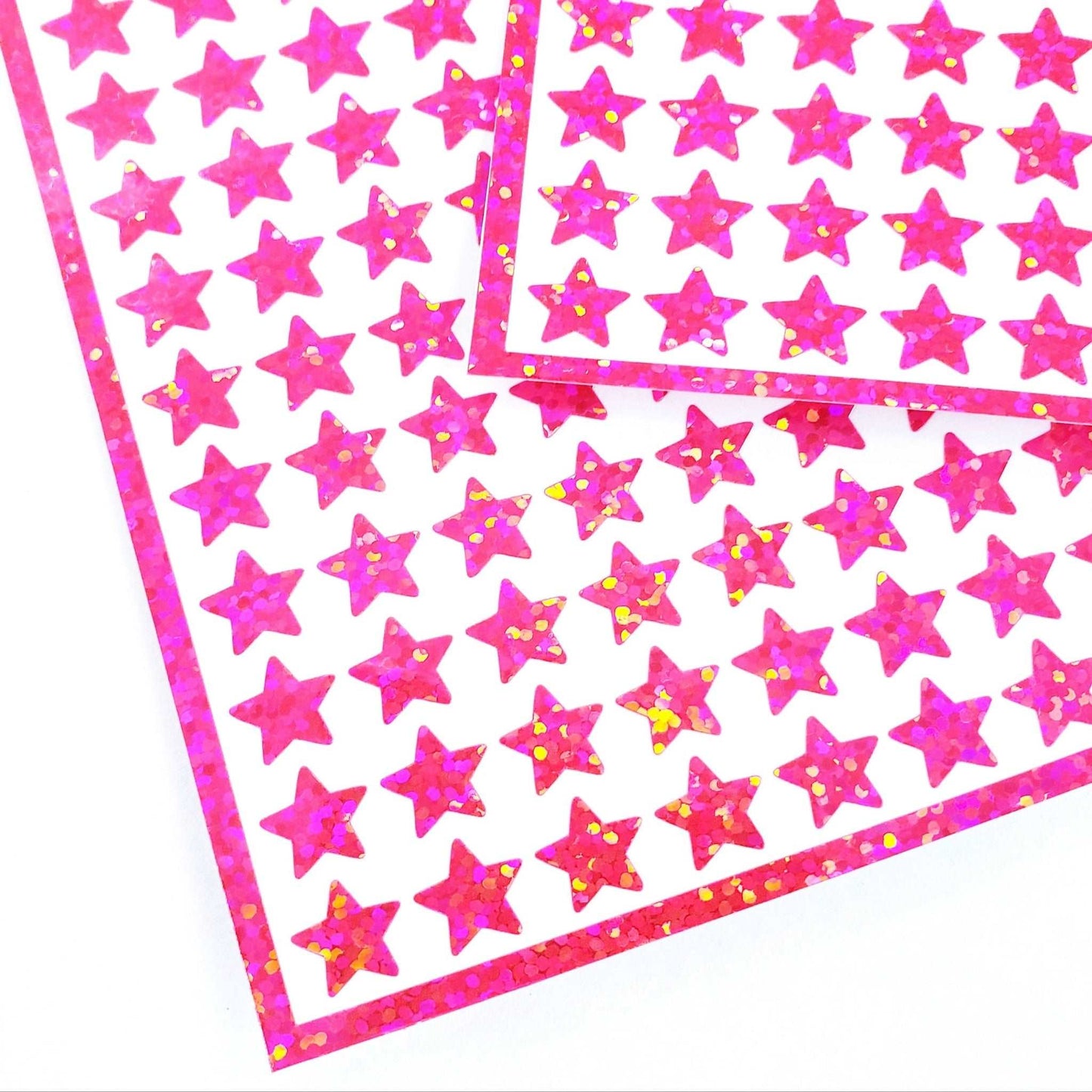 Bright Pink Stars Stickers