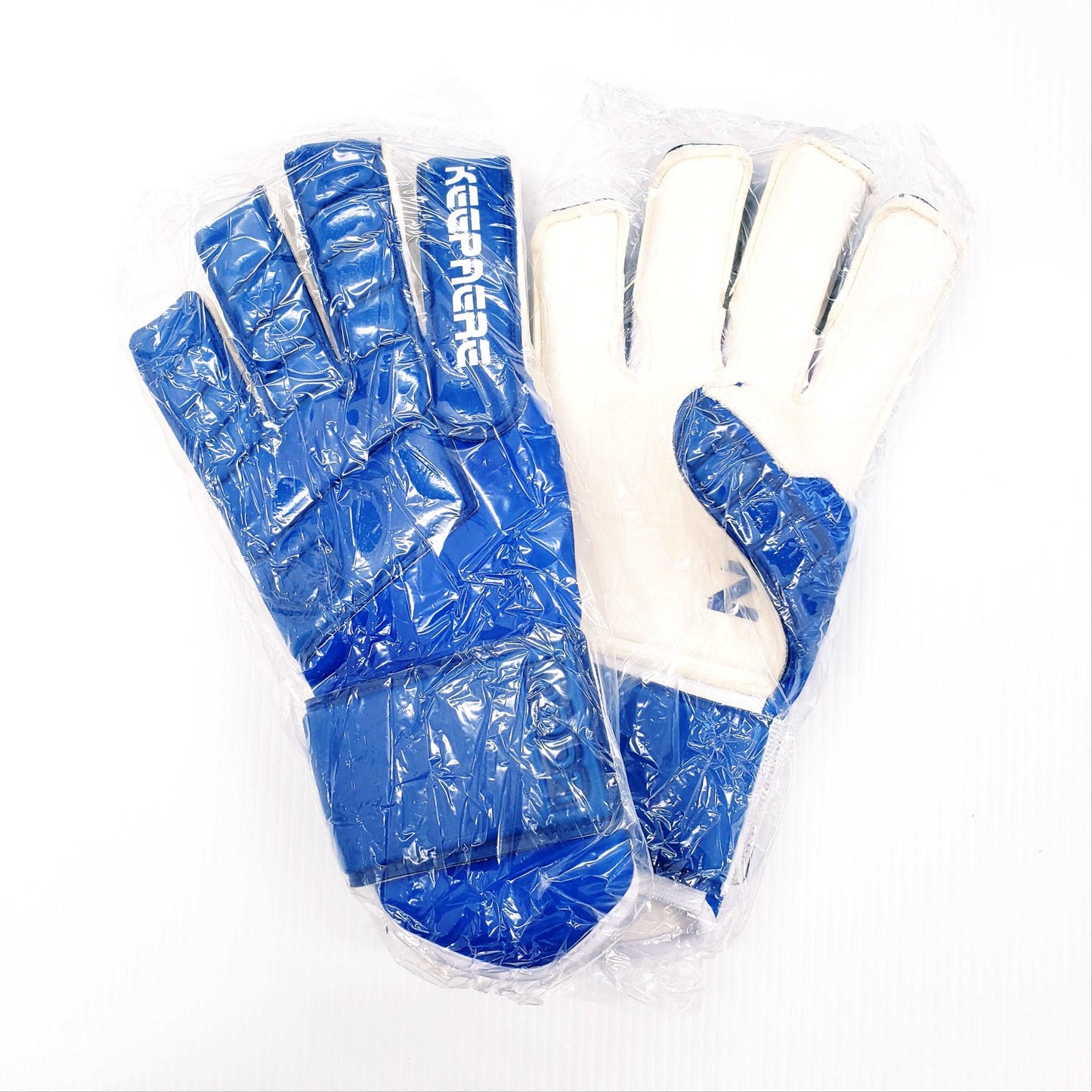 Goalkeeper Soccer Gloves, Blue & White - Keepaere Moda
