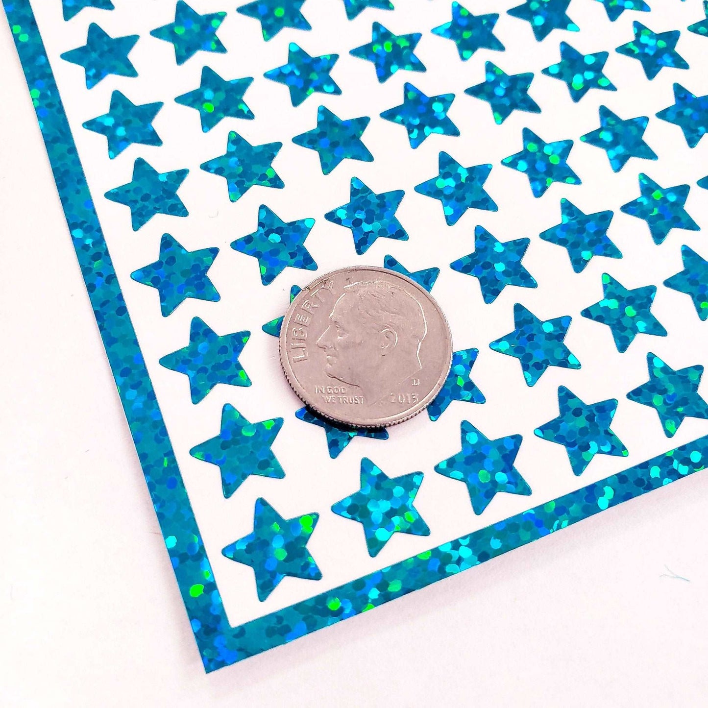 Turquoise Stars Sticker Sheet