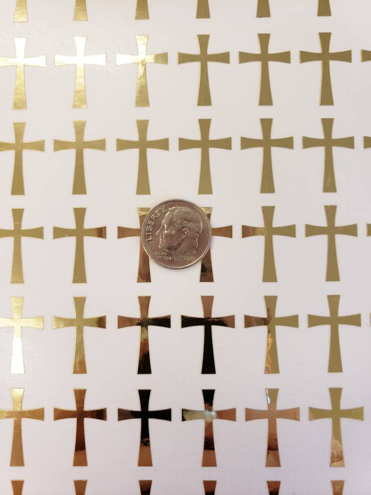 Gold Cross Stickers