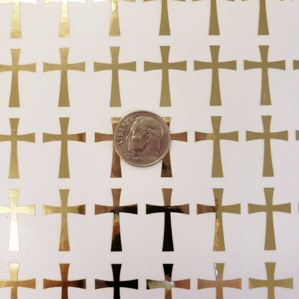 Gold Cross Stickers