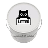 Cat Litter Sticker, pet storage label, organized home pantry, kitty litter container decal measures 5x5 inches