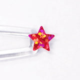 Bright Pink Stars Sticker Sheet, set of 192 small glitter stars, vinyl decals for scrapbook pages, journals, planners and craft projects.