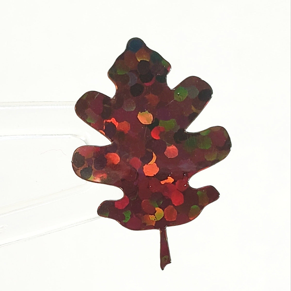 Brown Oak Leaves Sticker Sheet, set of 60 vinyl decals for Autumn weddings, daily journals, scrapbook pages and fall craft projects.