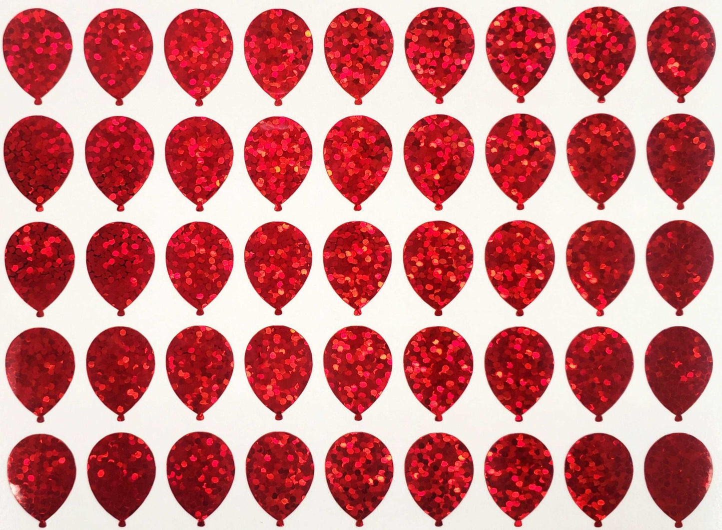 red balloon glitter stickers