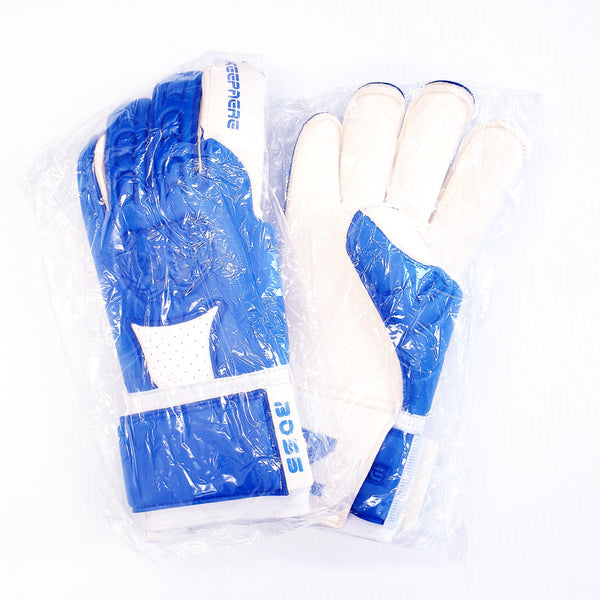 Goalkeeper Soccer Gloves, Blue & white - Keepaere Boss