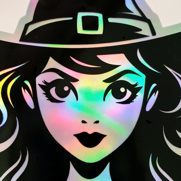 pretty Halloween witch sticker